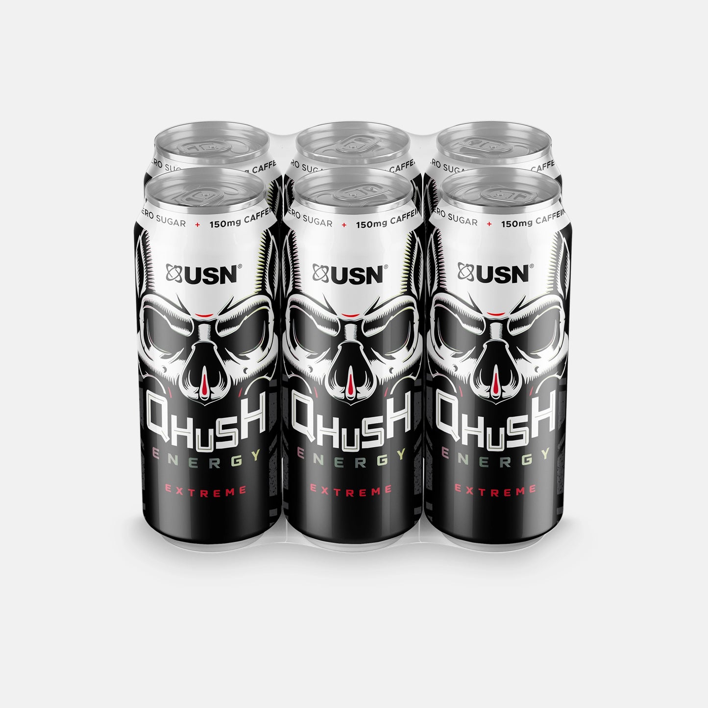 USN QHUSH Energy Drinks (6 x 500ml)